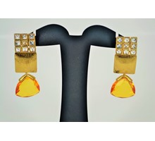 YELLOW STONE EARRINGS 