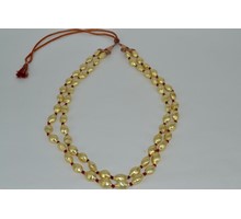 TWO LINE GOLD PLATED SILVER BEAD 